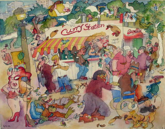 Curry-Stadion, 2003, 50 x 60 cm