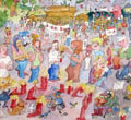 Friedensdemo, 2003, 60 x 80 cm 